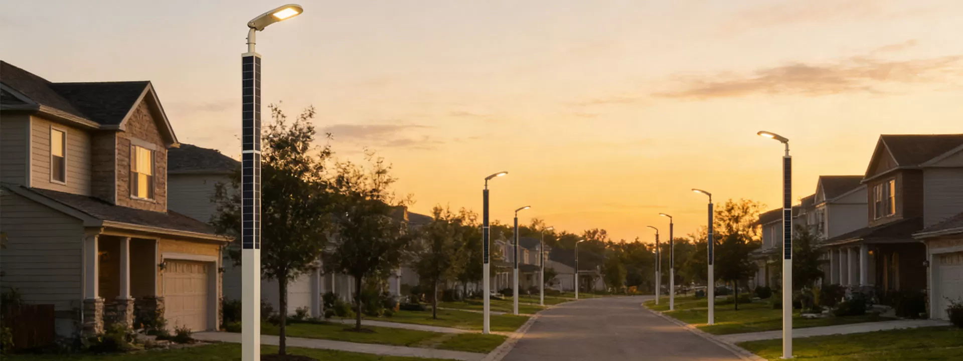 Mga Application ng Produkto ng Square Solar Pole Lights